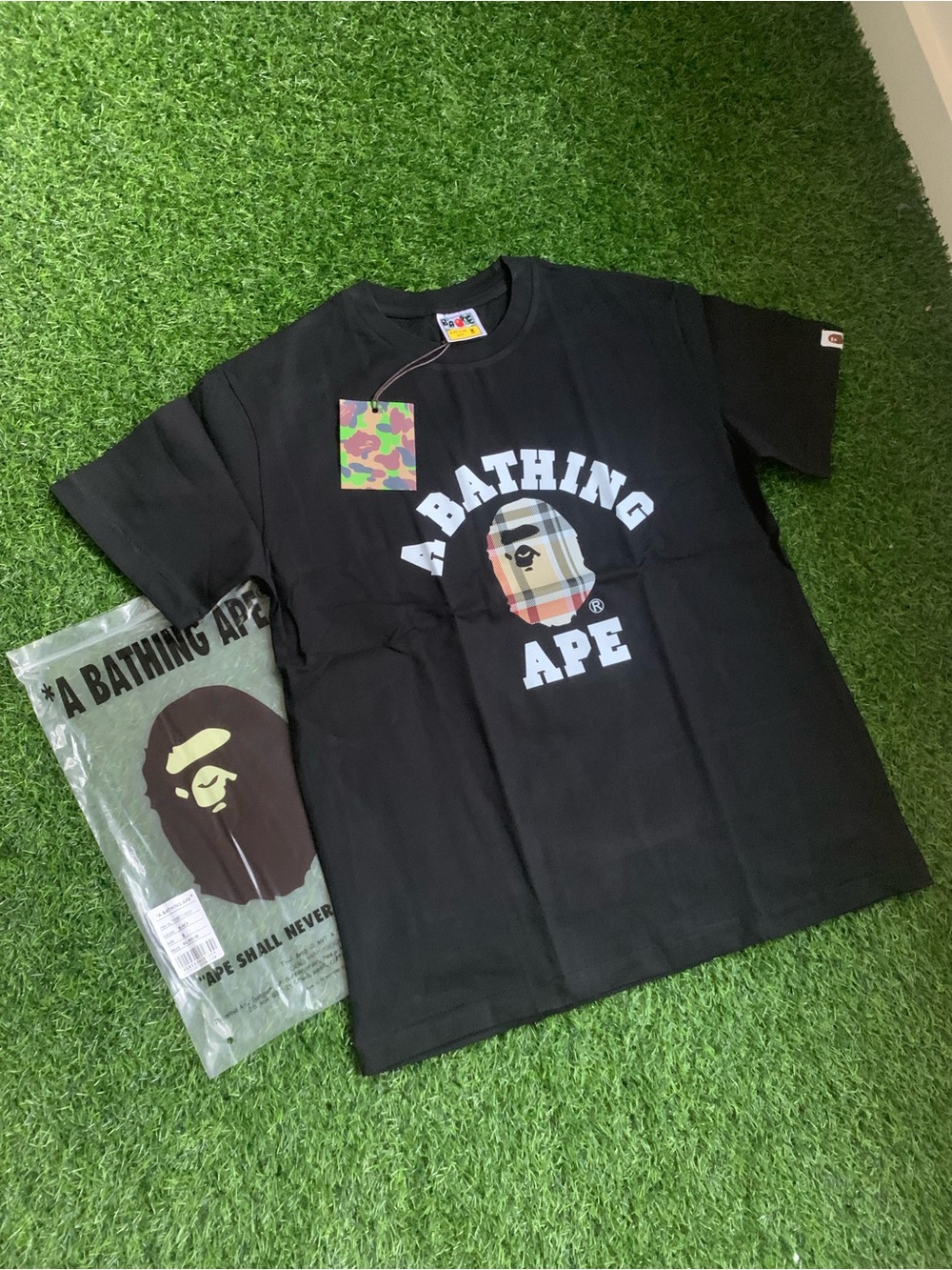 Black Burberry Bape Tee - L